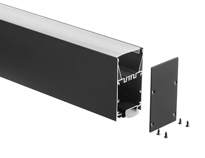 A5085 BLACK SUSPENDED UP AND DOWN ALUMINIUM PROFILE